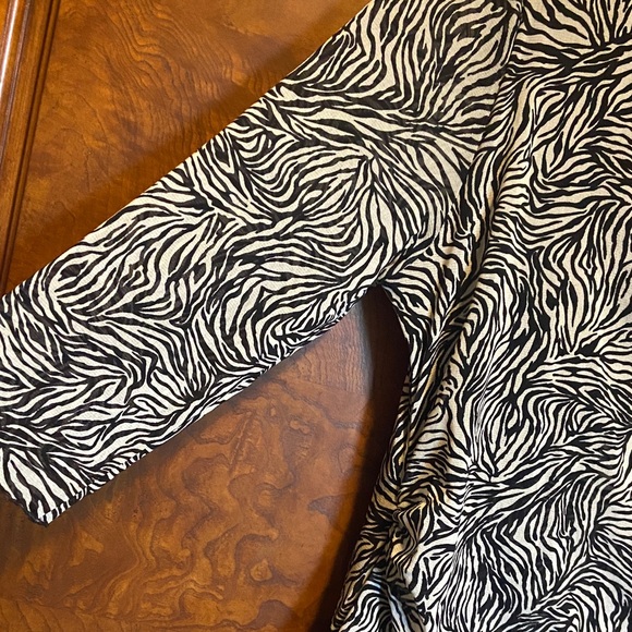 BCBGMaxAzria Black and White Zebra Print Dress Size XL - Picture 6 of 8